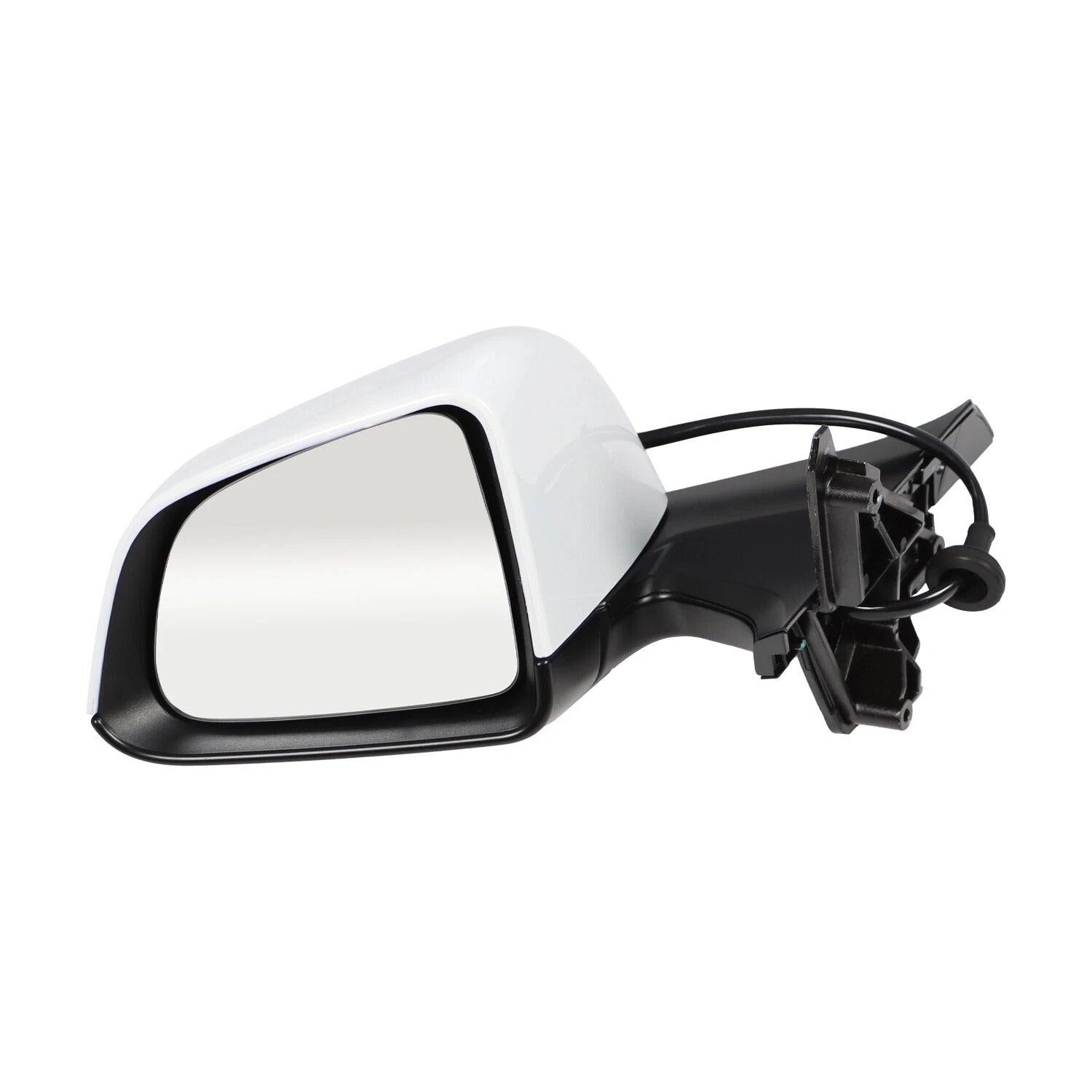 EXTERIOR MIRROR ASSEMBLY - PREMIUM - DOMESTIC - LEFT HAND - Black/White for Model 3 2017-2023