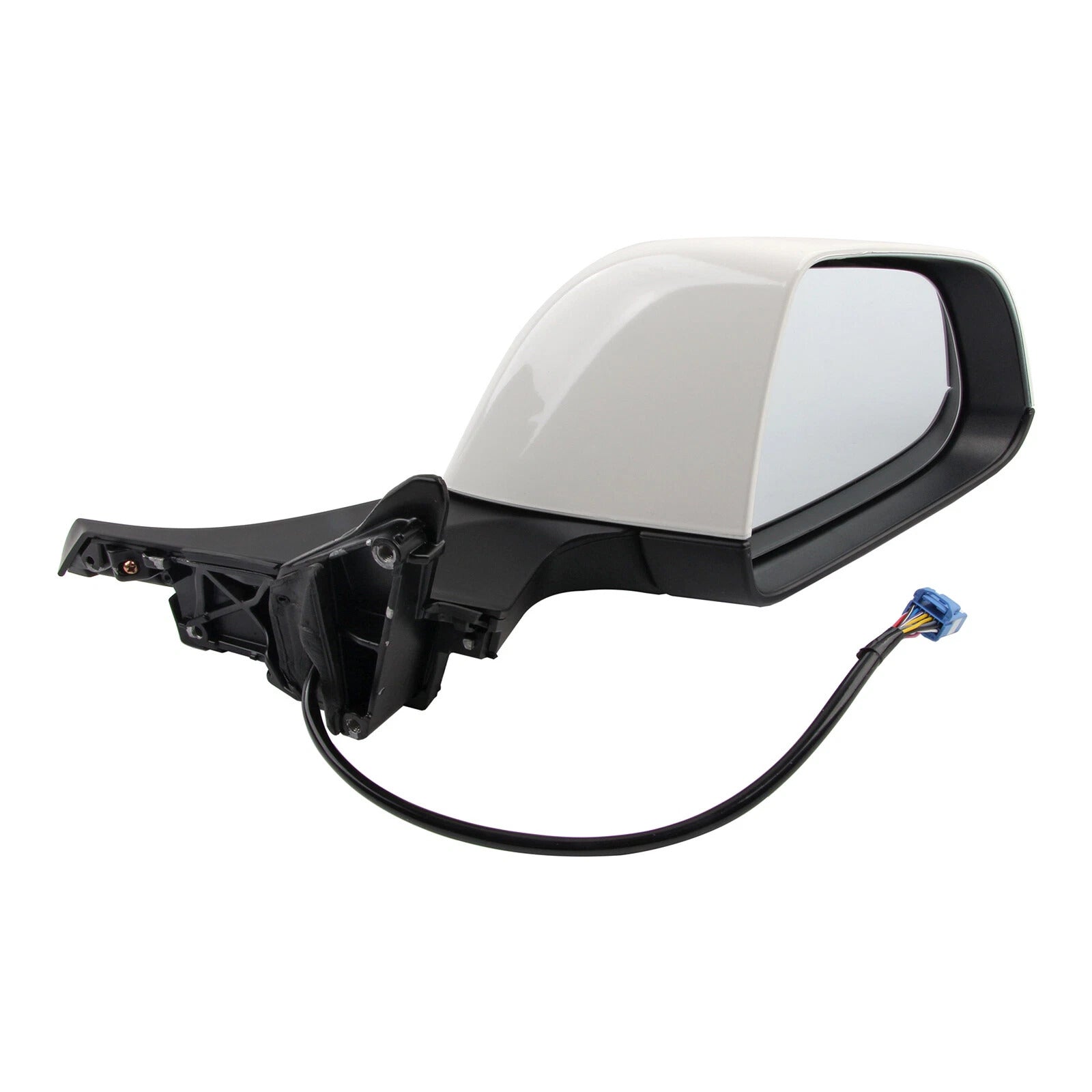 EXTERIOR MIRROR ASSEMBLY - PREMIUM - DOMESTIC - TIGHT HAND - Black/White For Model 3 2017-2023