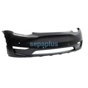 Front Bumper Fascia Unpainted with Parking Assist Brackets for Tesla Model Y 2020-2024 1493736-S0-A