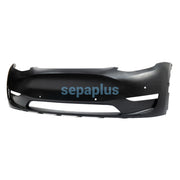 Front Bumper Fascia Unpainted with Parking Assist Brackets for Tesla Model Y 2020-2024 1493736-S0-A